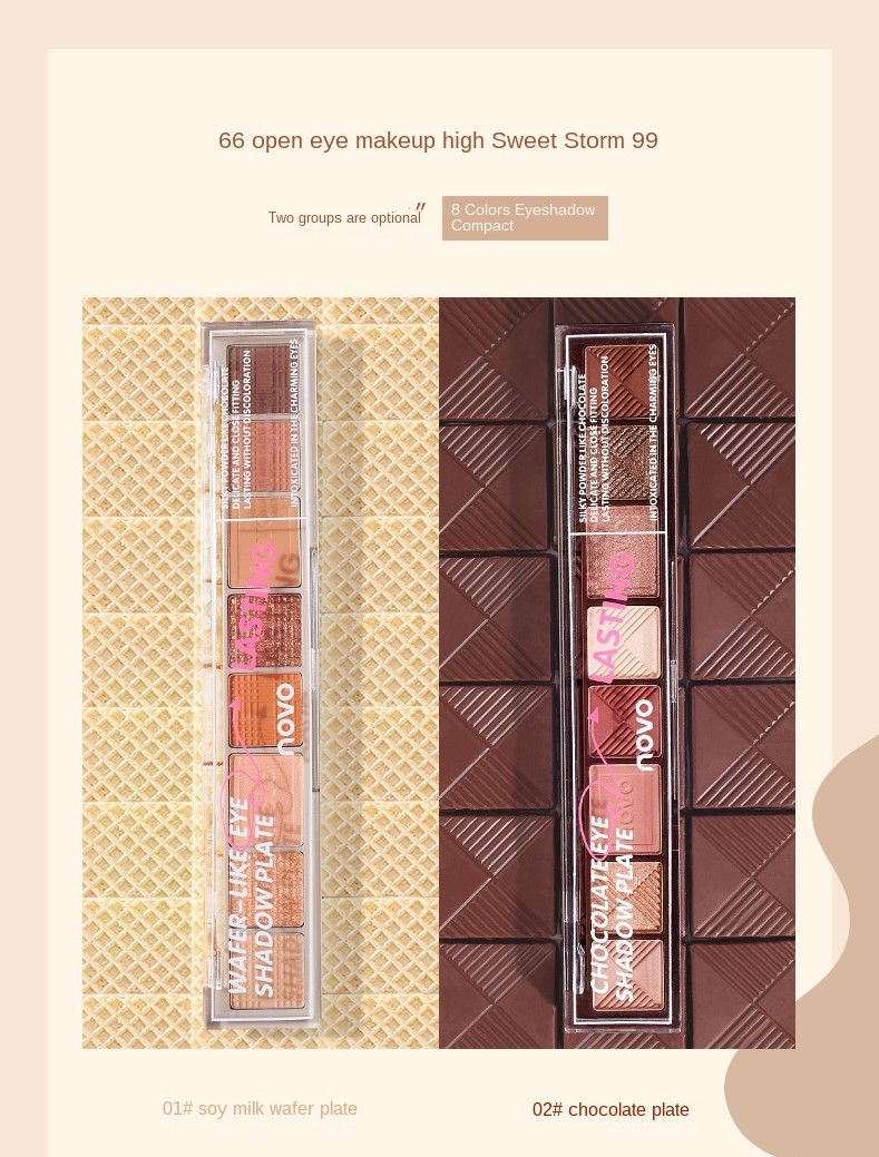 Thumbnail: NOVO 8 Colors Eyeshadow Palette High Quality Shimmer and Waterproof