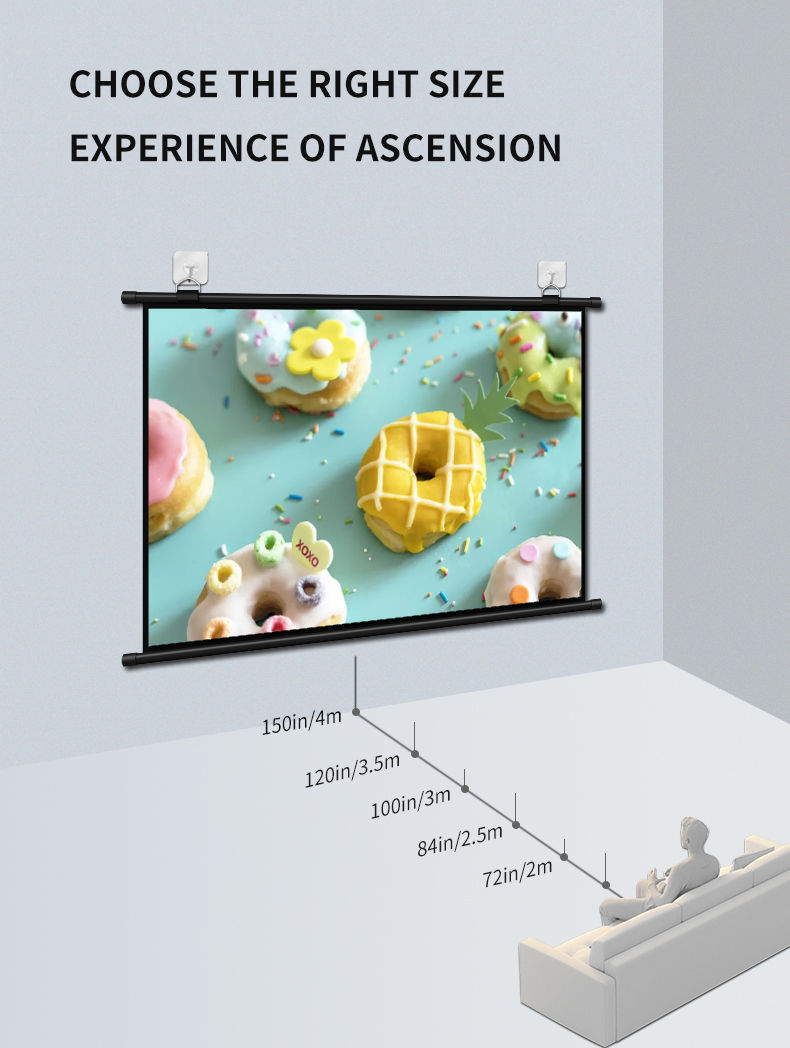 Thumbnail: 84-Inch Portable Hanging Projection Screen