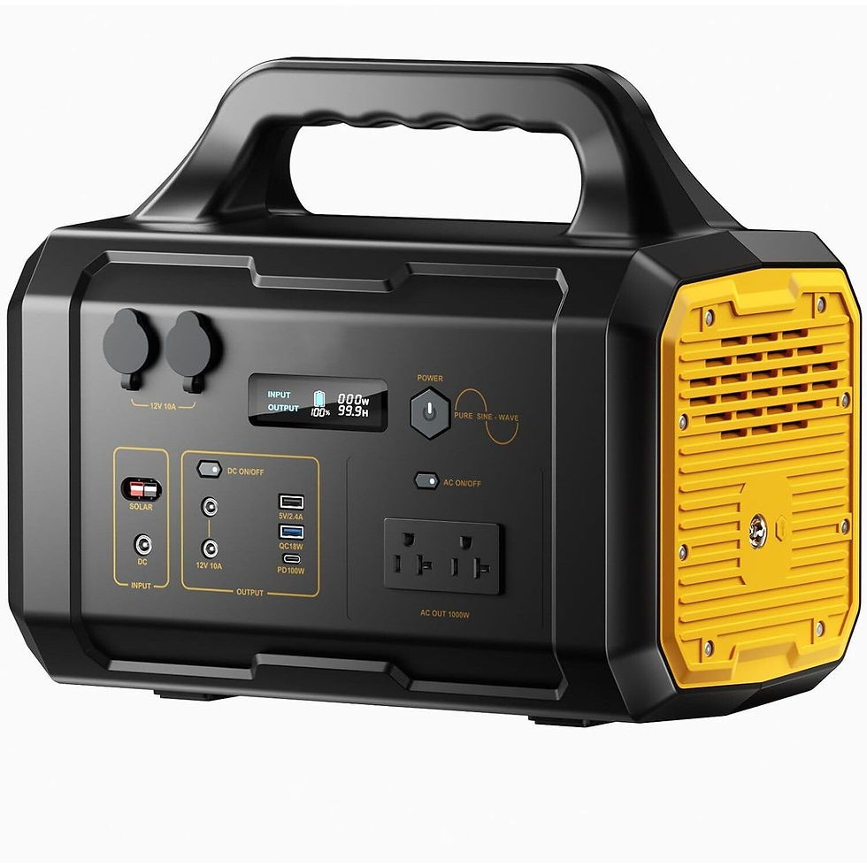 Portable Power Station 1000W, 1075WH Solar Generator 120V/60HZ for CPAP Outdoor