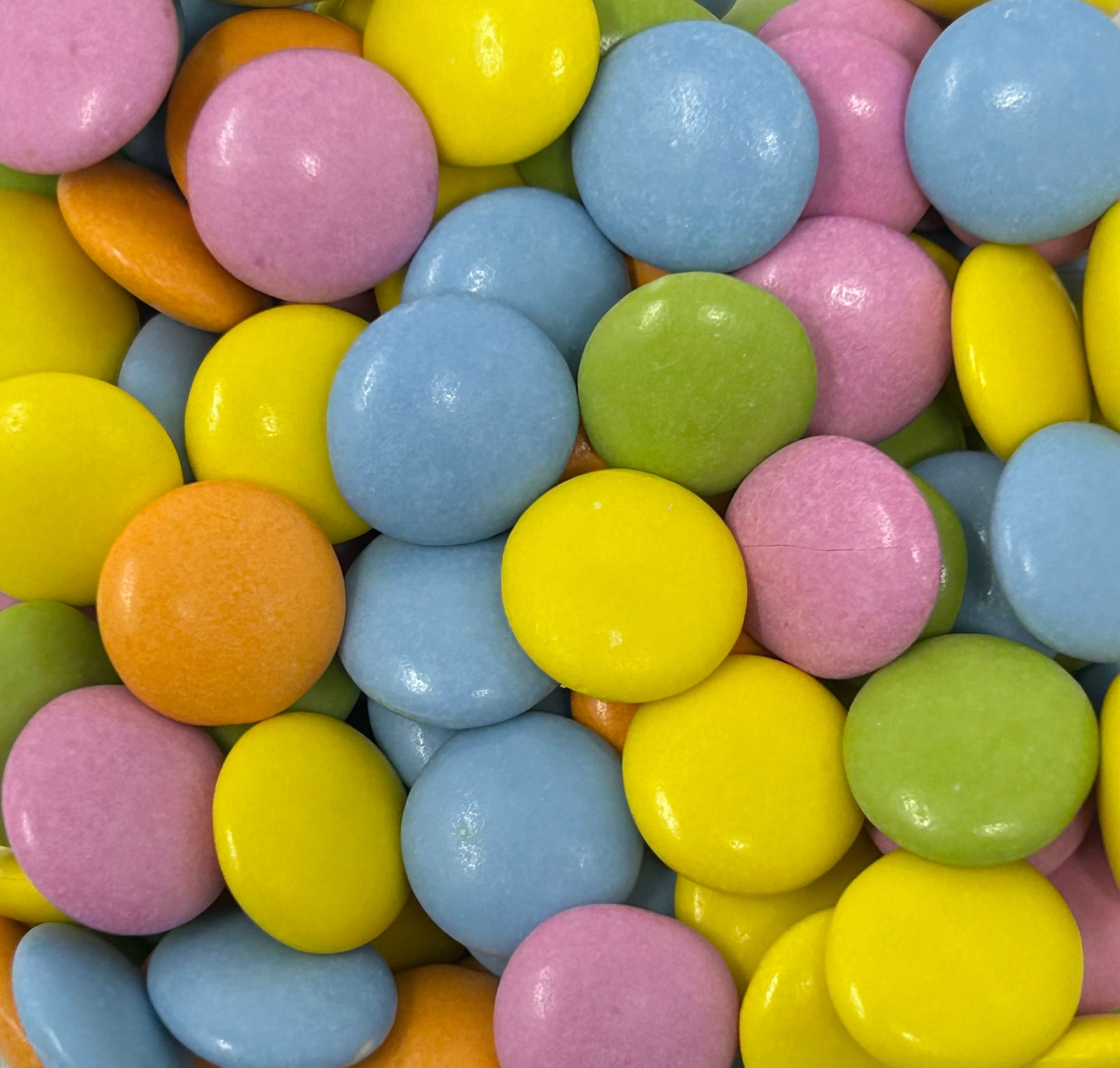 Colorful pastel chocolate candies