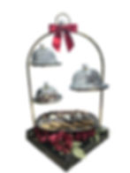 Luxury multi-level dessert stand with pastries