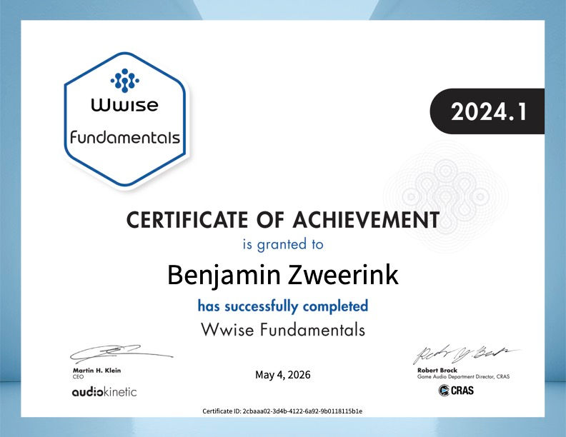 Certified Wwise 101 User