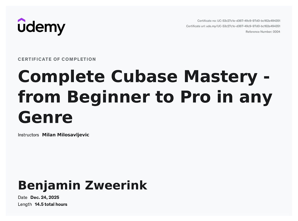 Cubase User Certification