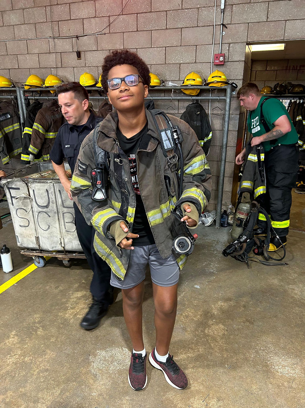 Practicing to be a Fireman