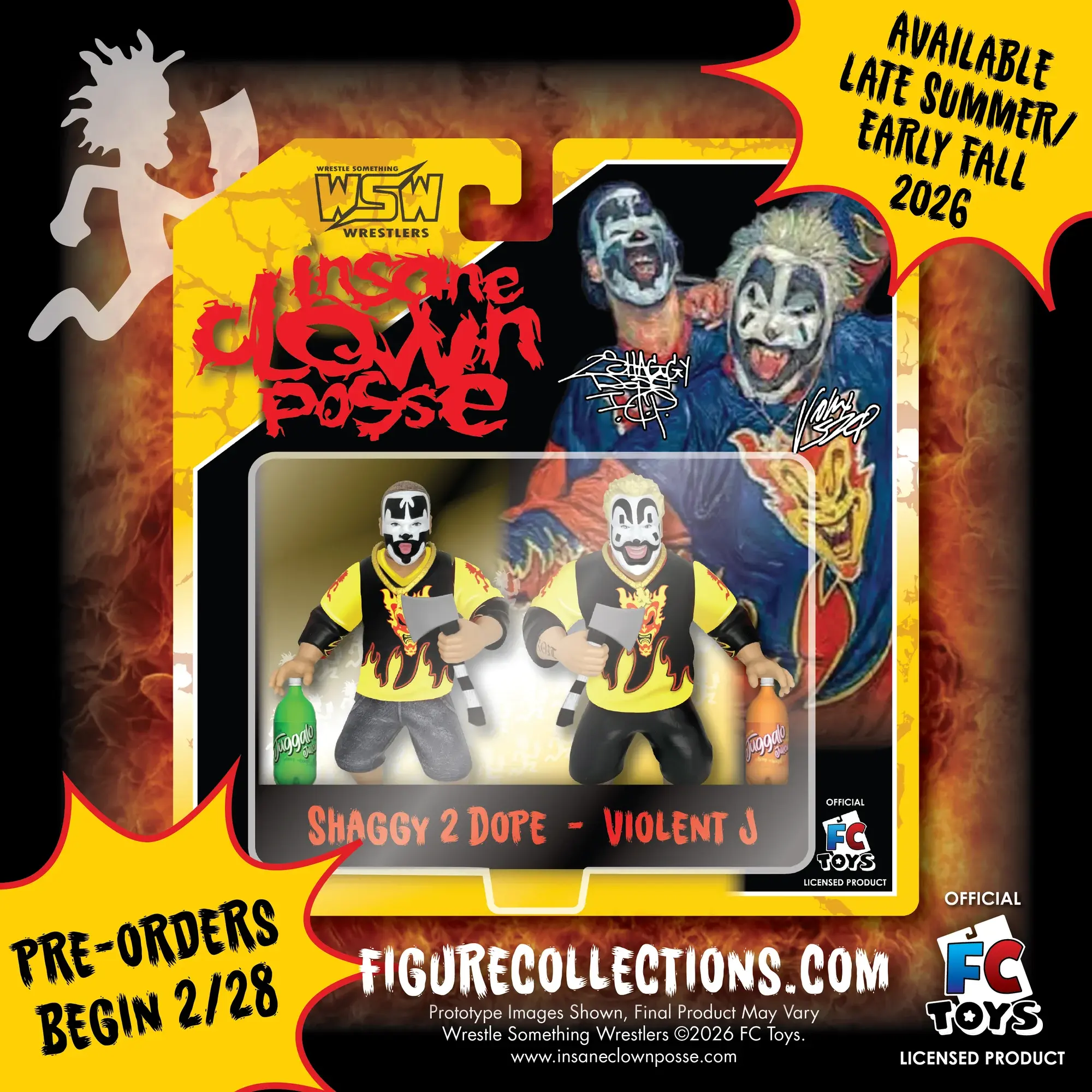 Jake Jeckel Insane Clown Posse Shaggy 2 Dope & Violent J 4.5" Retro Figures