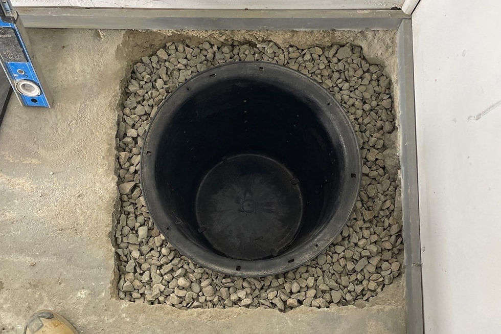 Typical Sump pump basin. 