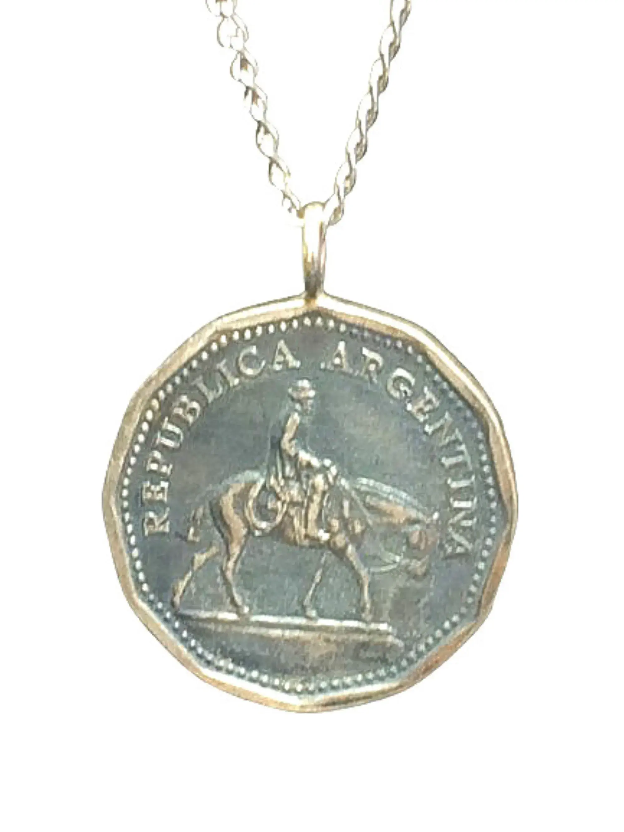 Argentina coin pendant 10 pesos collar de monedas