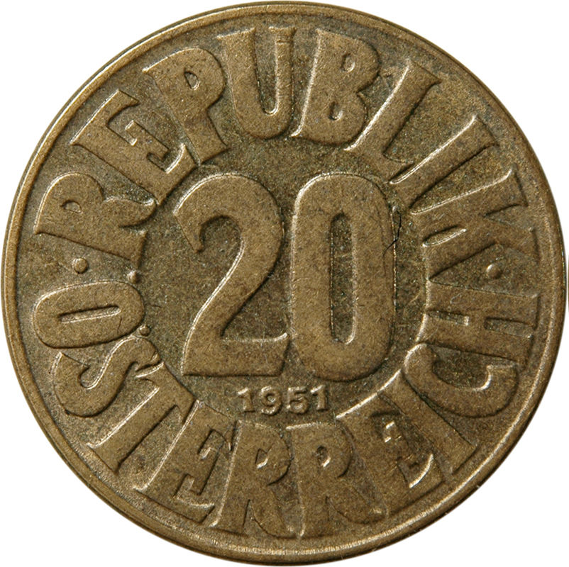 Thumbnail: Austria coin cufflinks 20 Groschen Münzmanschettenknöpfe