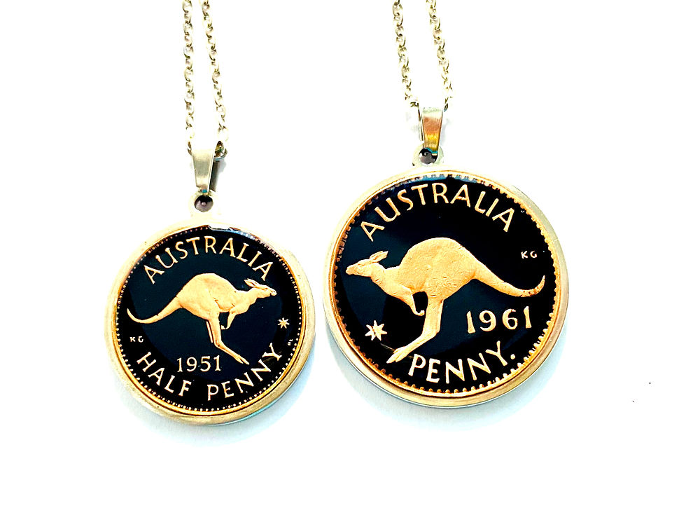 1939 - 1964 One Necklace of Australia coin Kangaroo