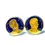 Thumbnail: Chile coin cufflinks  10 Pesos Portrait of Bernardo O'Higgins