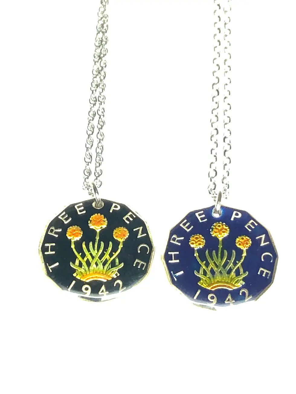 1937 - 1952 Necklace UK coin 3 Pence threepence