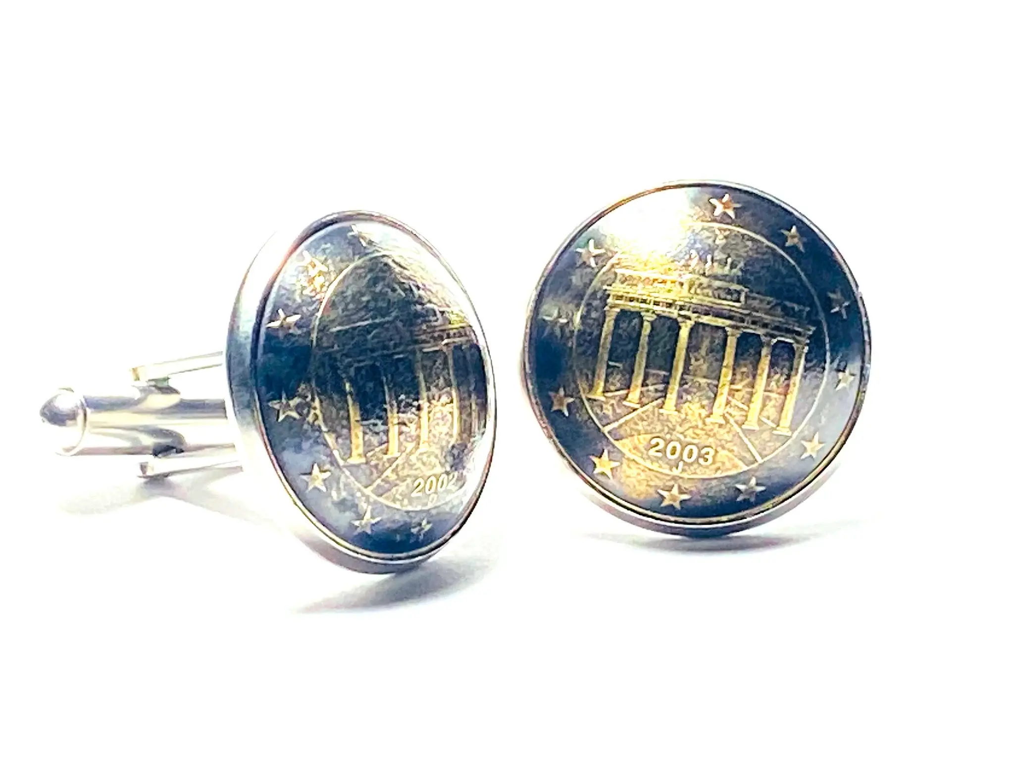 Germany coin cufflinks 10 Euro Cents Manschettenknöpfe