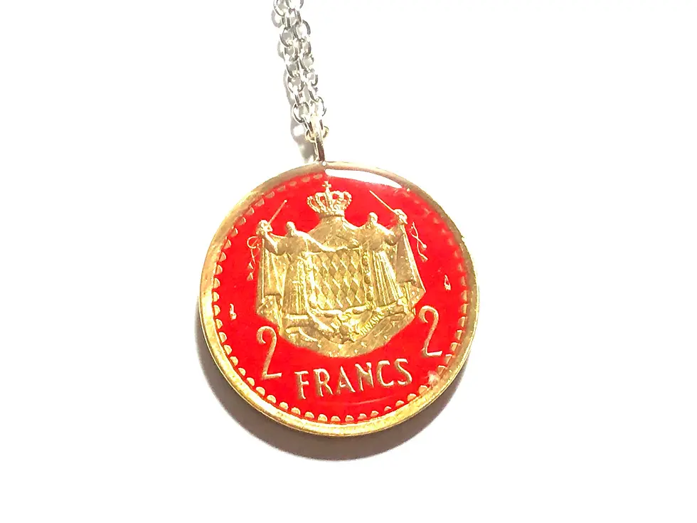 Necklace Moroco coin 2 Francs c ollier de pièces