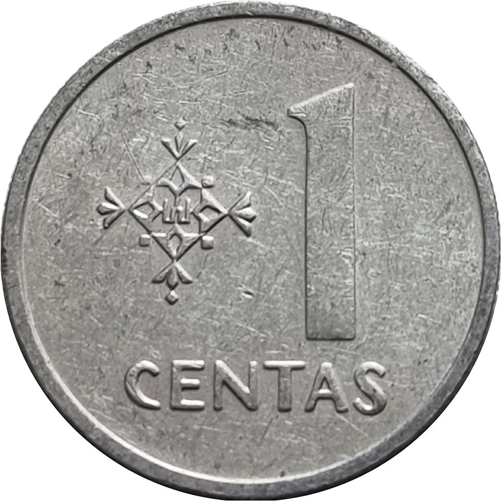 Thumbnail: Lithuania coin cufflinks 1 Centai The arms of Lithuania