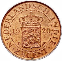 Thumbnail: Pendant 1945 Netherlands East Indies coin 2½ Cents  Wilhelmina Munt hanger
