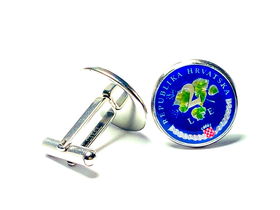 Thumbnail: Croatia coin cufflink 2 Lipe or 5 Lipe manžete u obliku kovanice
