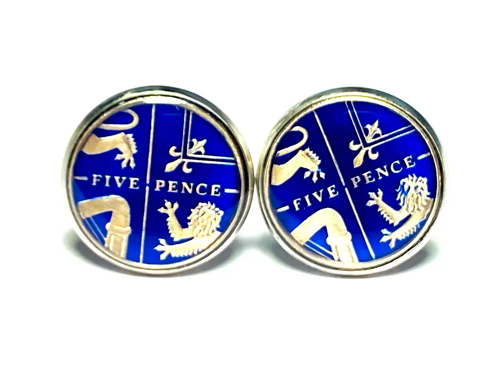 Thumbnail: UK coin cufflinks 5 new pence
