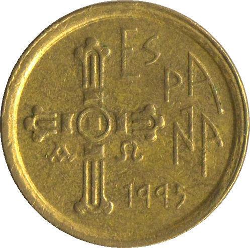 Thumbnail: 1995 Spain coin cufflinks 5 Pesetas Asturias gemelos de monedas