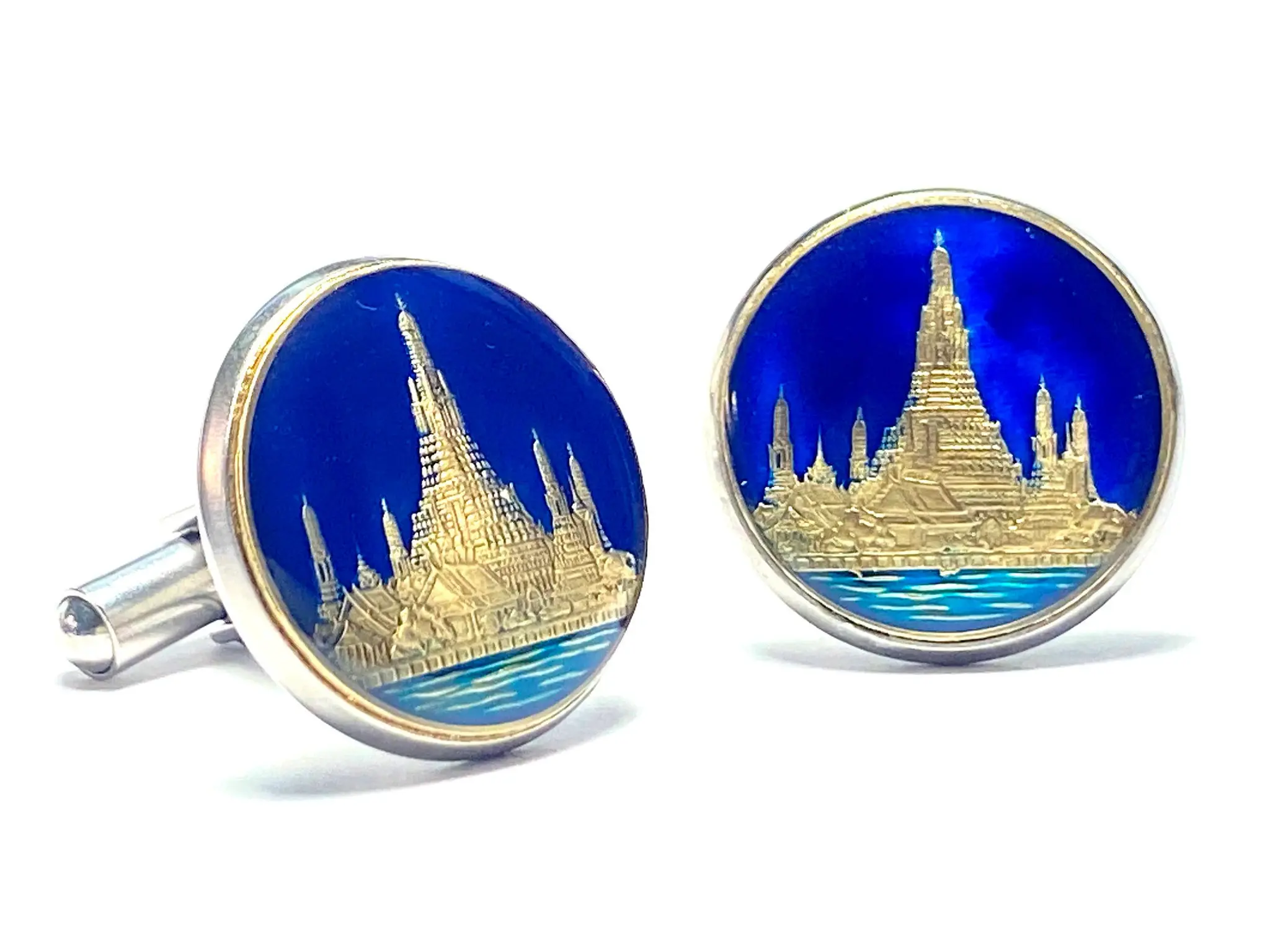 Thailand coin cufflinks 10 Baht  กระดุมข้อมือเหรียญ กระดุมข้อมือ
