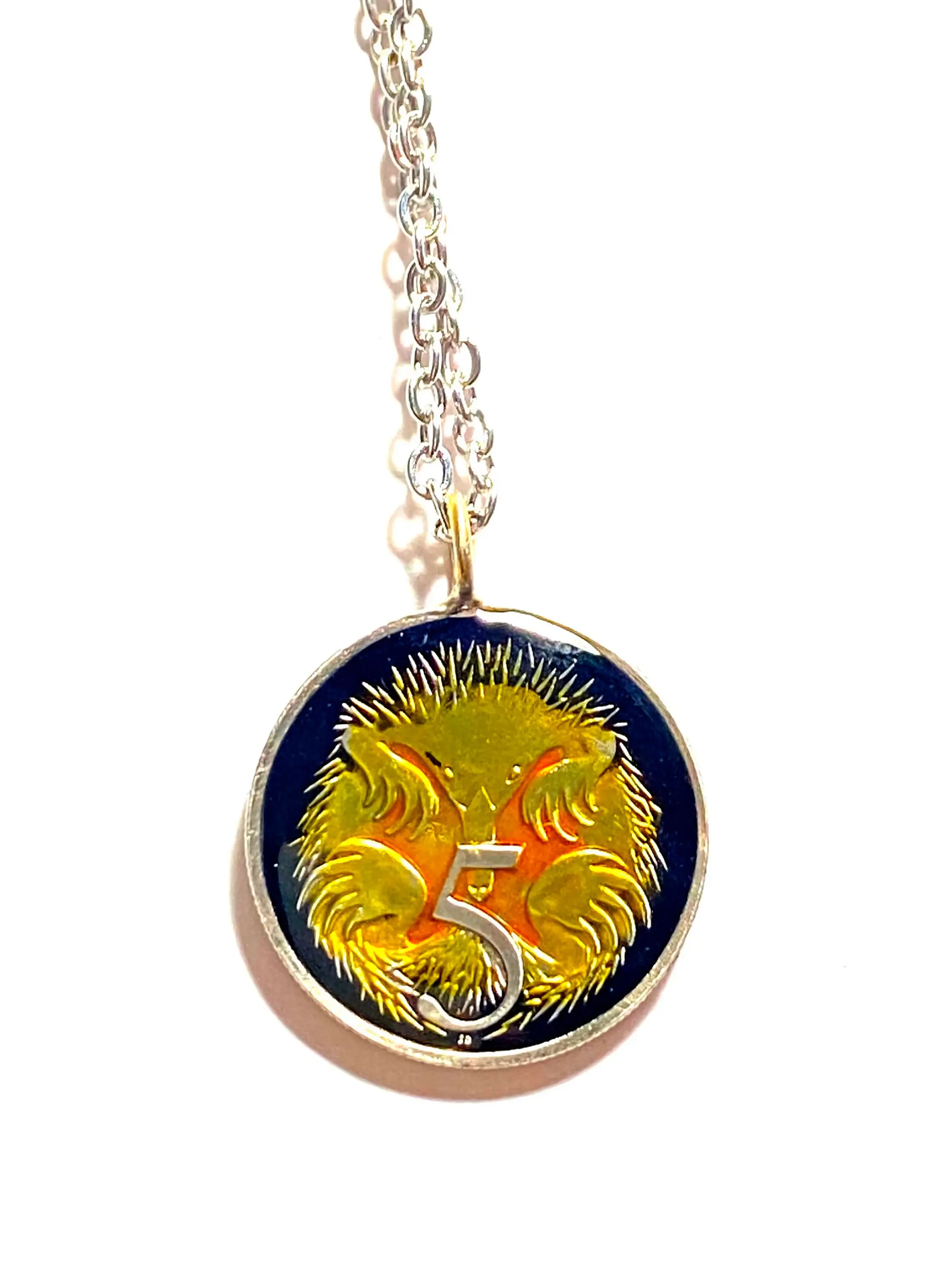 1966 - 2009 Necklace Australia coin  5 cents Short-Beaked Spiny Anteater