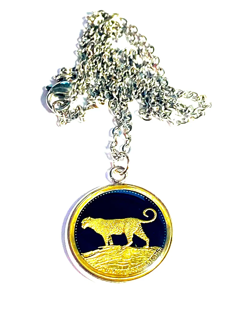Thumbnail: Somalia coin pendant 20 Shillings  Leopard