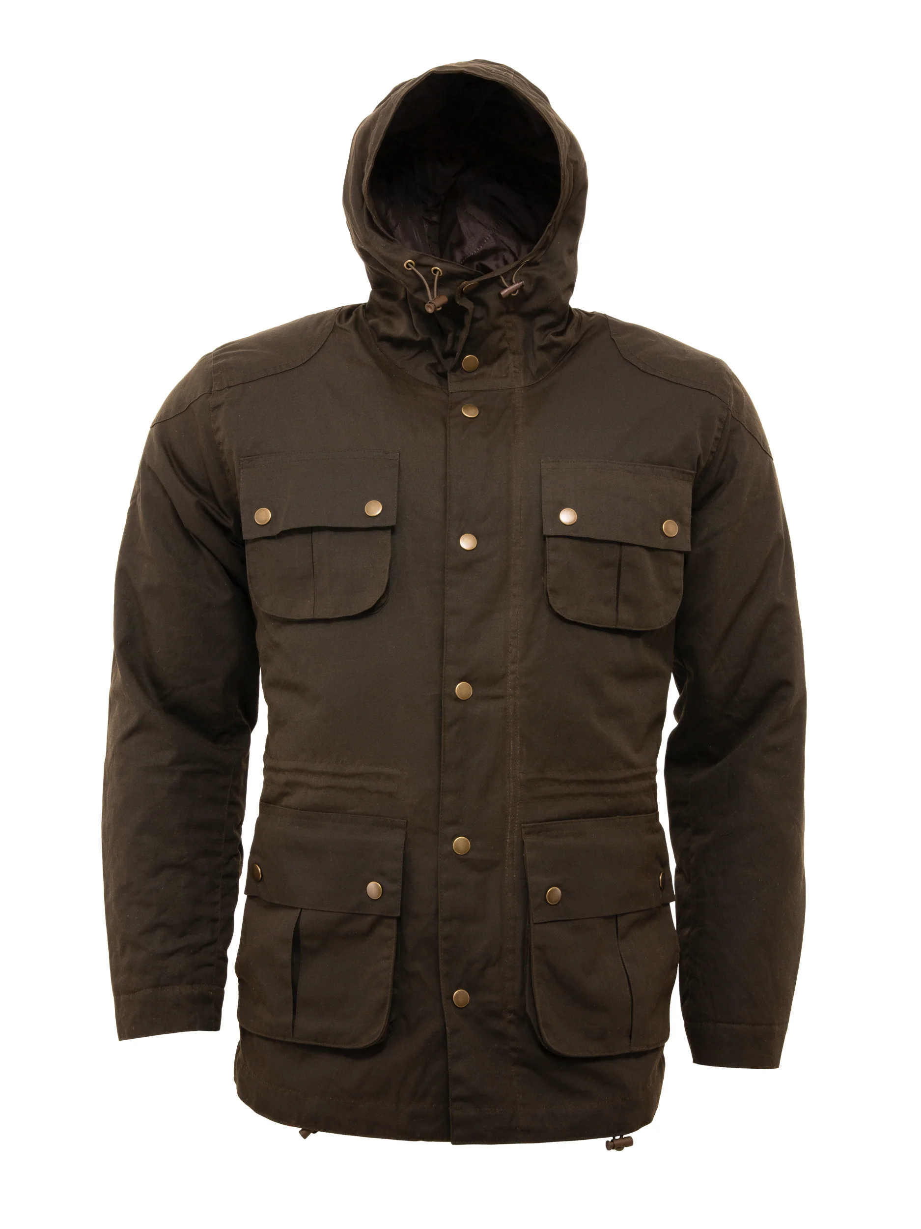 Relco London Wax Vintage Parka Jacket - Olive Green