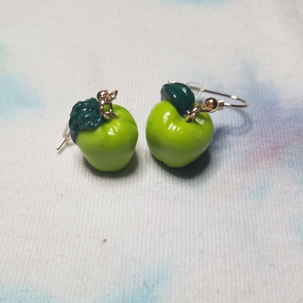 Thumbnail: Granny Smith Apple Earrings
