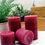 Thumbnail: Magenta Candle, Rustic Pillar Candle, In English Garden Fragrance