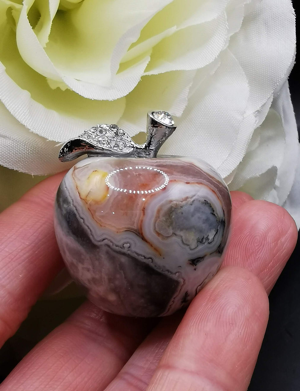 Thumbnail: Crazy Lace Agate Crystal Apple - Healing Crystal