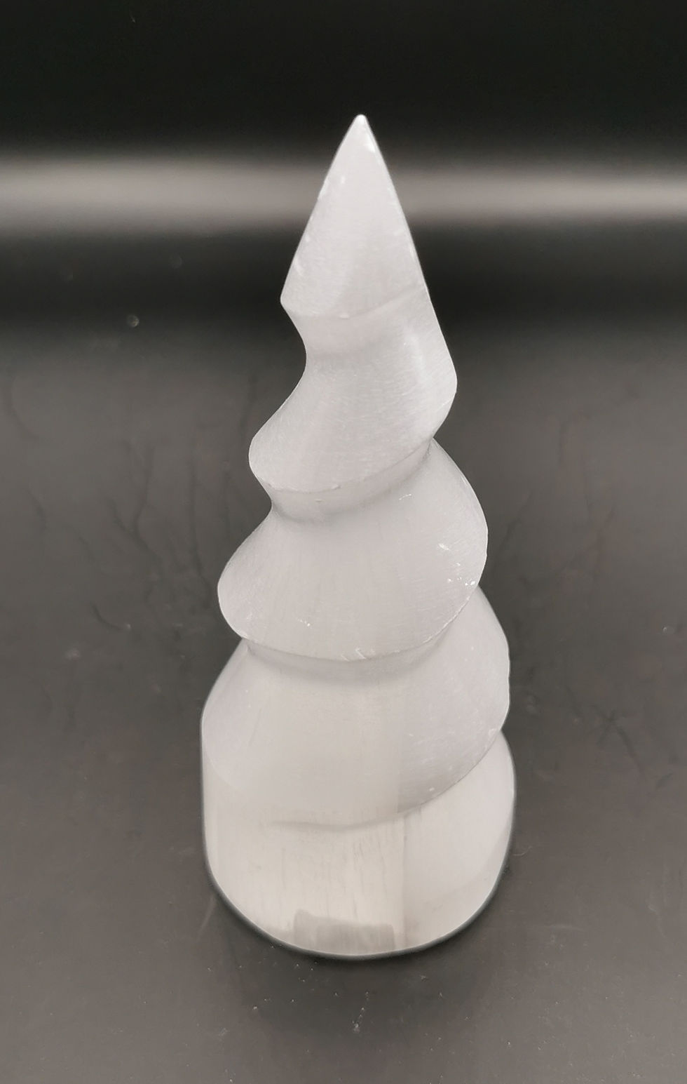 Thumbnail: Selenite Spiral Unicorn Horn