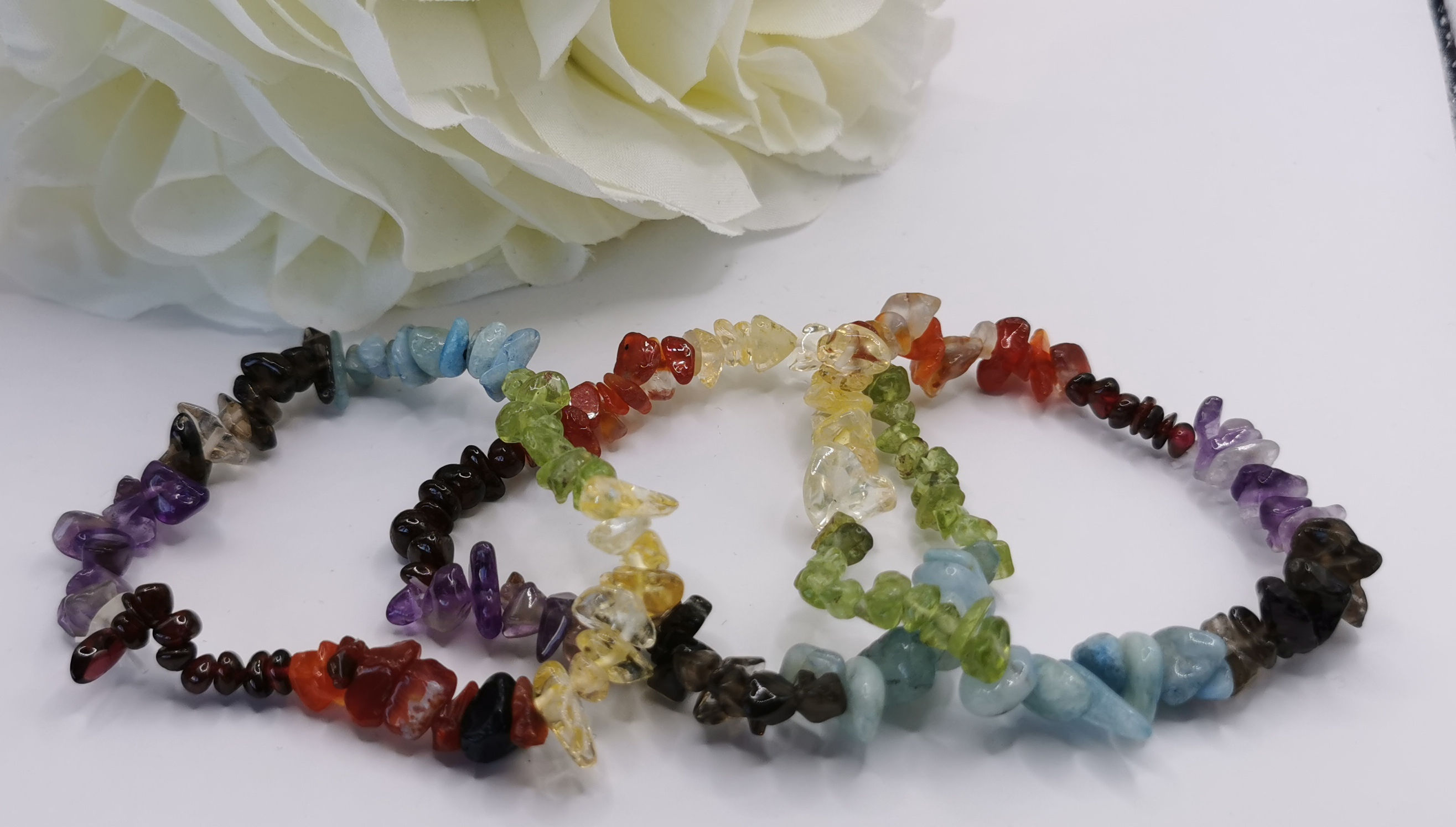 Chakra Gemstone Chip Bracelets Healing Crystals