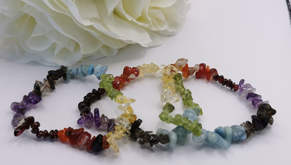 Chakra Gemstone Chip Bracelets Healing Crystals