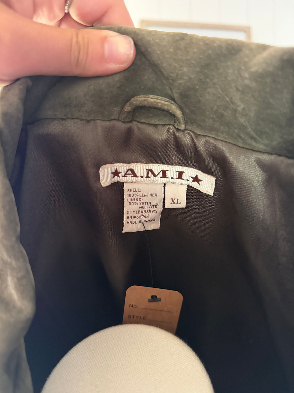 Thumbnail: XL A.M.I. Genuine Suede Leather Jacket