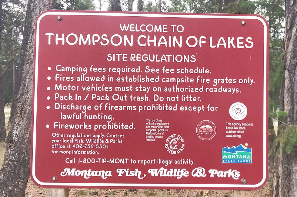Thompson Chain of Lakes Info Board