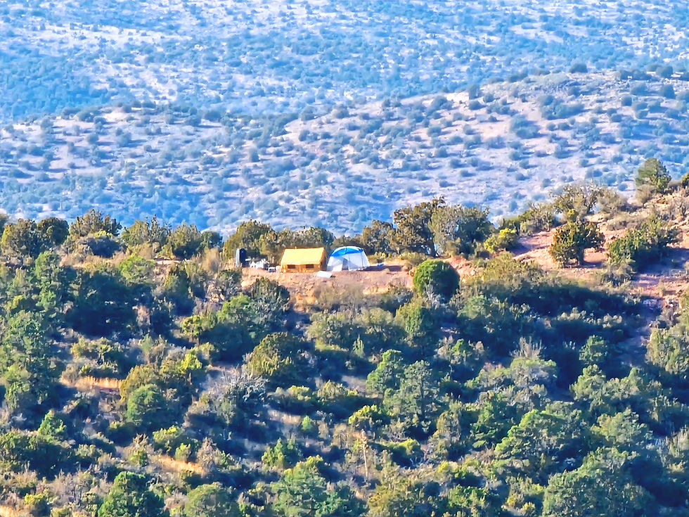 Camp set up Perkinsville, AZ
