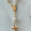 Thumbnail: Gold and White Medium Cross Mini Rosary
