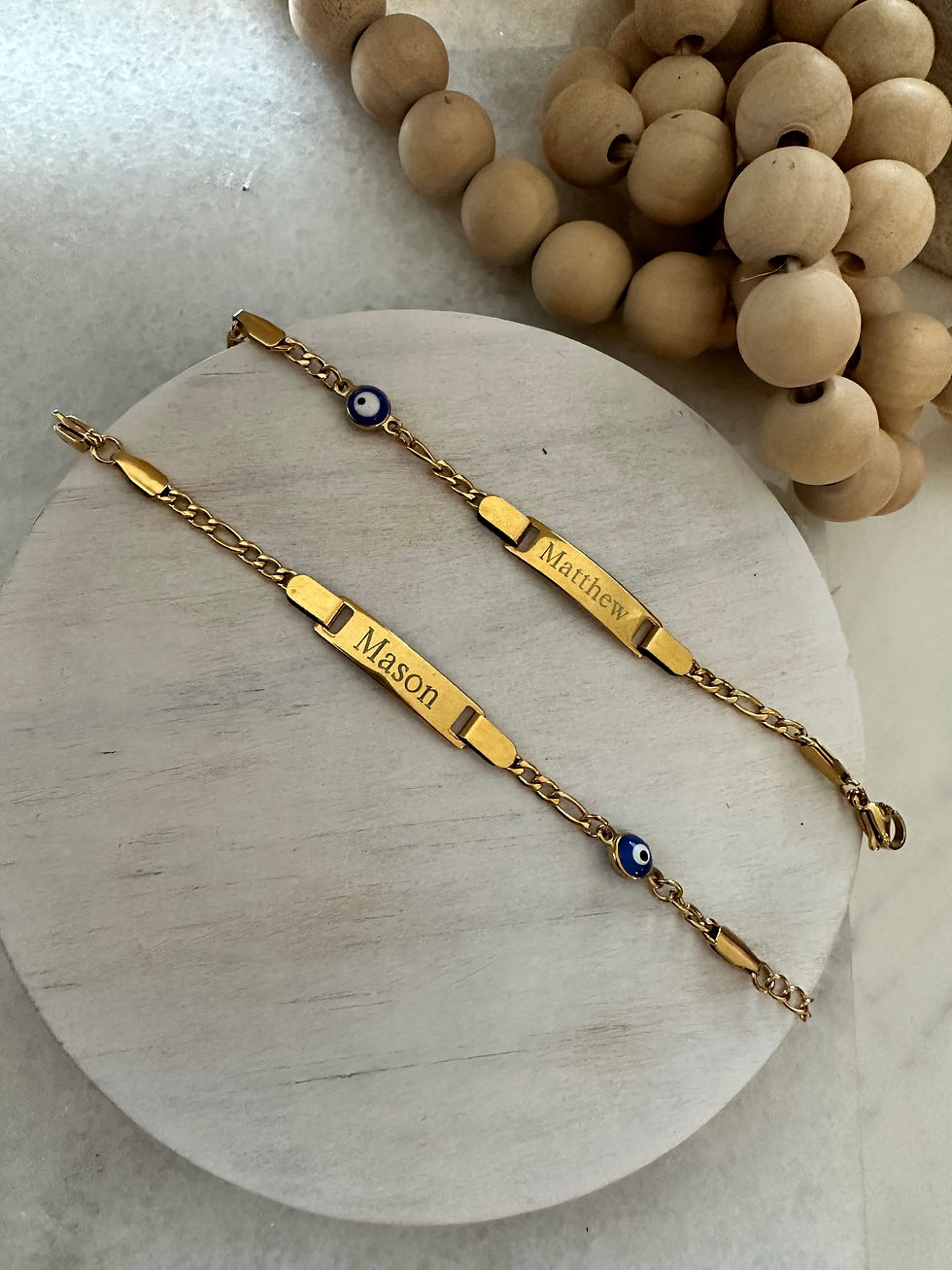 Thumbnail: 24k gold plated baby bracelet (Engravable)
