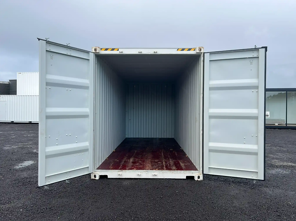 Thumbnail: New 1-Trip 20ft White Shipping Container 235486-0 – 6m RAL 9010