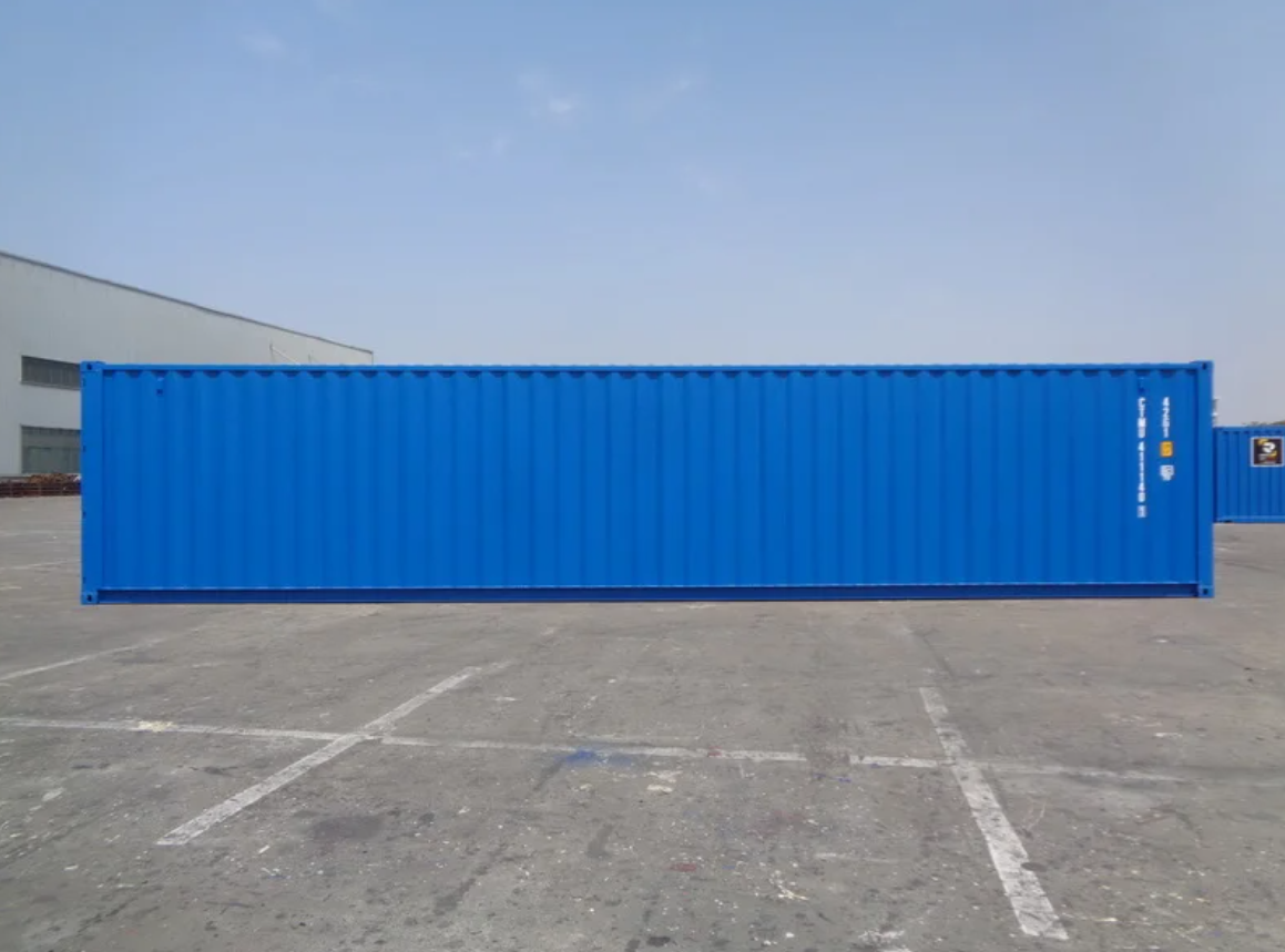 New 40-Foot Double Door Container (Tunnel) – Blue (Dual Front/Rear Access)