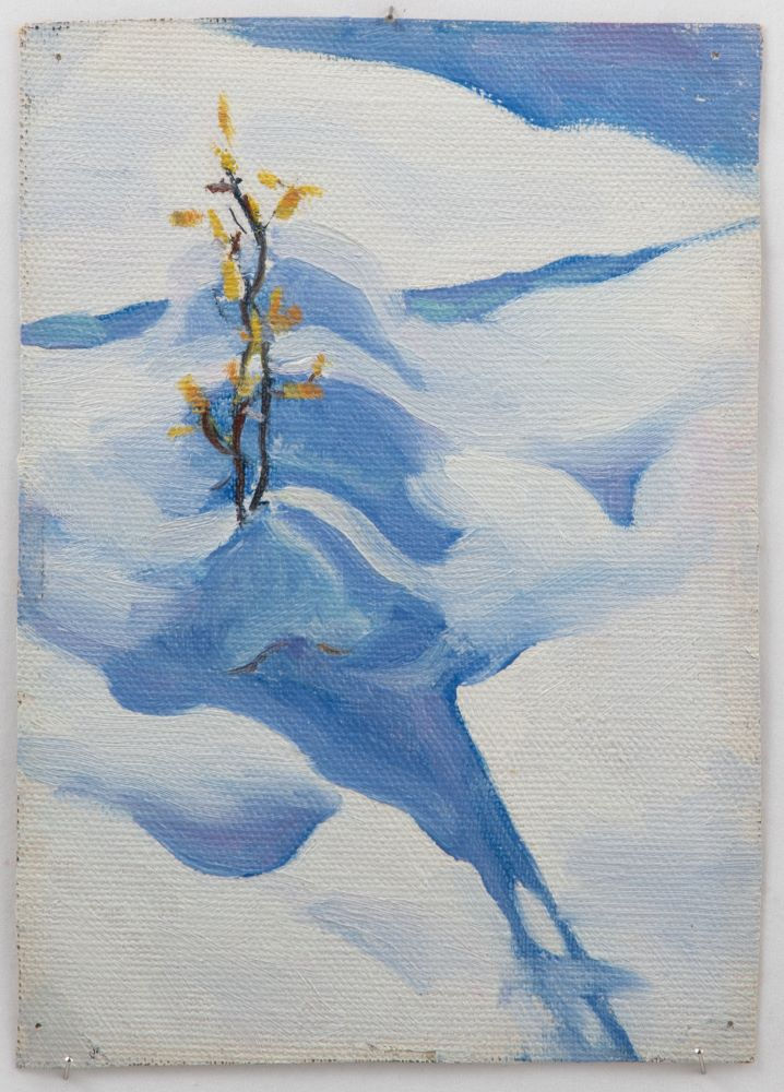 CATHARINE ROBB WHYTE, O. C. (1906 – 1979, CANADIAN), Larch in Snow (Mt. Assiniboine Trip), 1937, oil on canvas, WyC.01.023