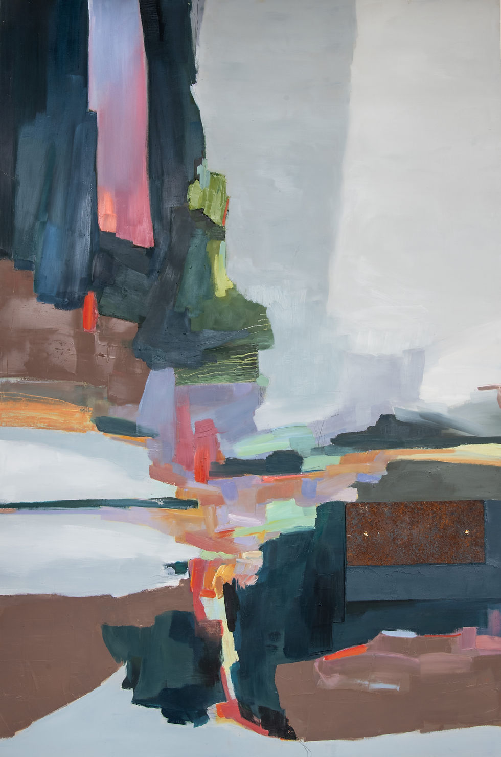Wanda Ellerbeck, Nothing Stays in the Same Place. Oil on canvas 40 x 60 in. Collection of the artist, courtesy of Elevation Gallery.