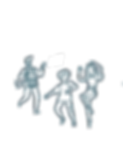 People dancing and playing drums at a lively party