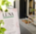 LUNA Skin + Brow Salon Menu Signage