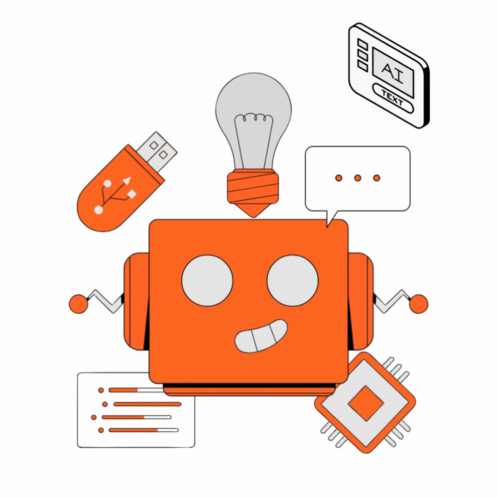AI Solutions and Research Illustration