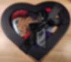 Black Heart Box with Yarn- My Cara Mia
