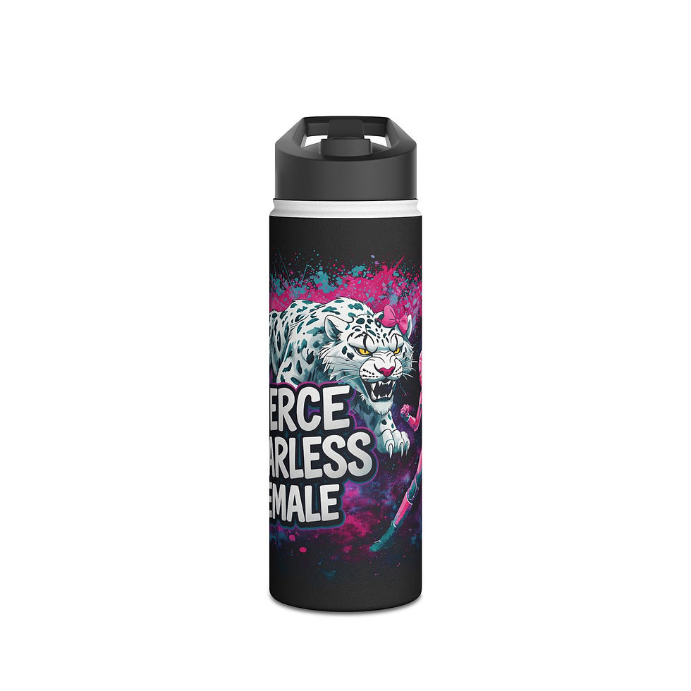 Thumbnail: Fierce & Fearless Female Stainless Steel Water Bottle 
