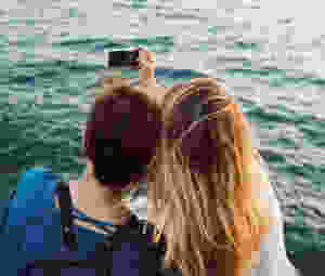 Friends taking photos