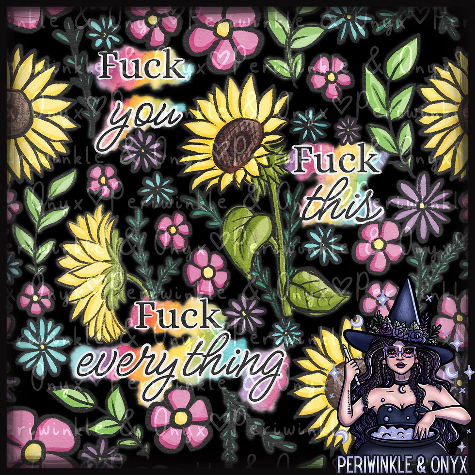 F This Black Seamless Pattern