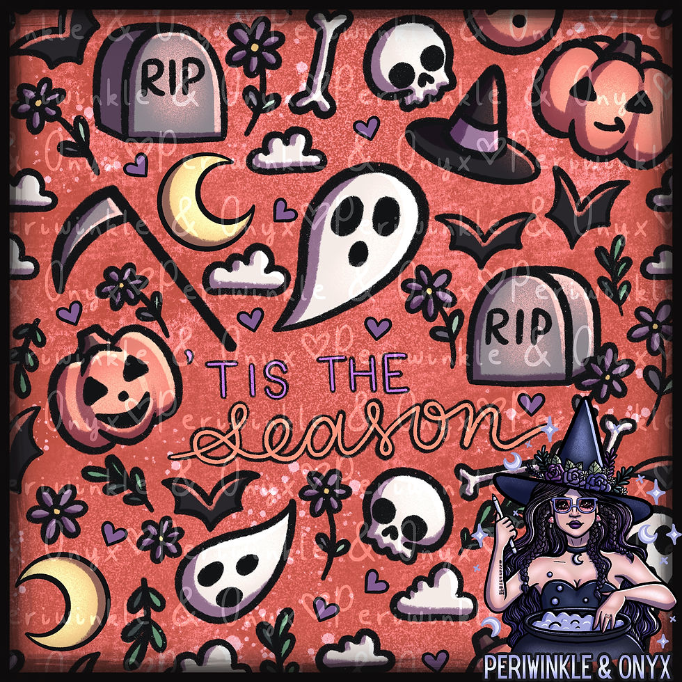 Spooky Season Orange Seamless Pattern
