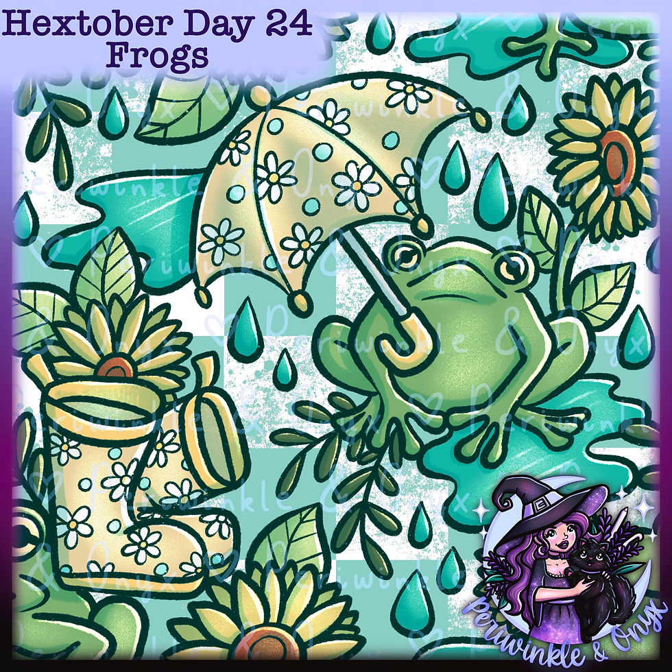 Frogs - Hextober 2025 Seamless Pattern
